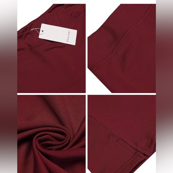 New Ekouaer Active Performance Skirt Lightweight Skirt for Sports wine red - Picture 6 of 7